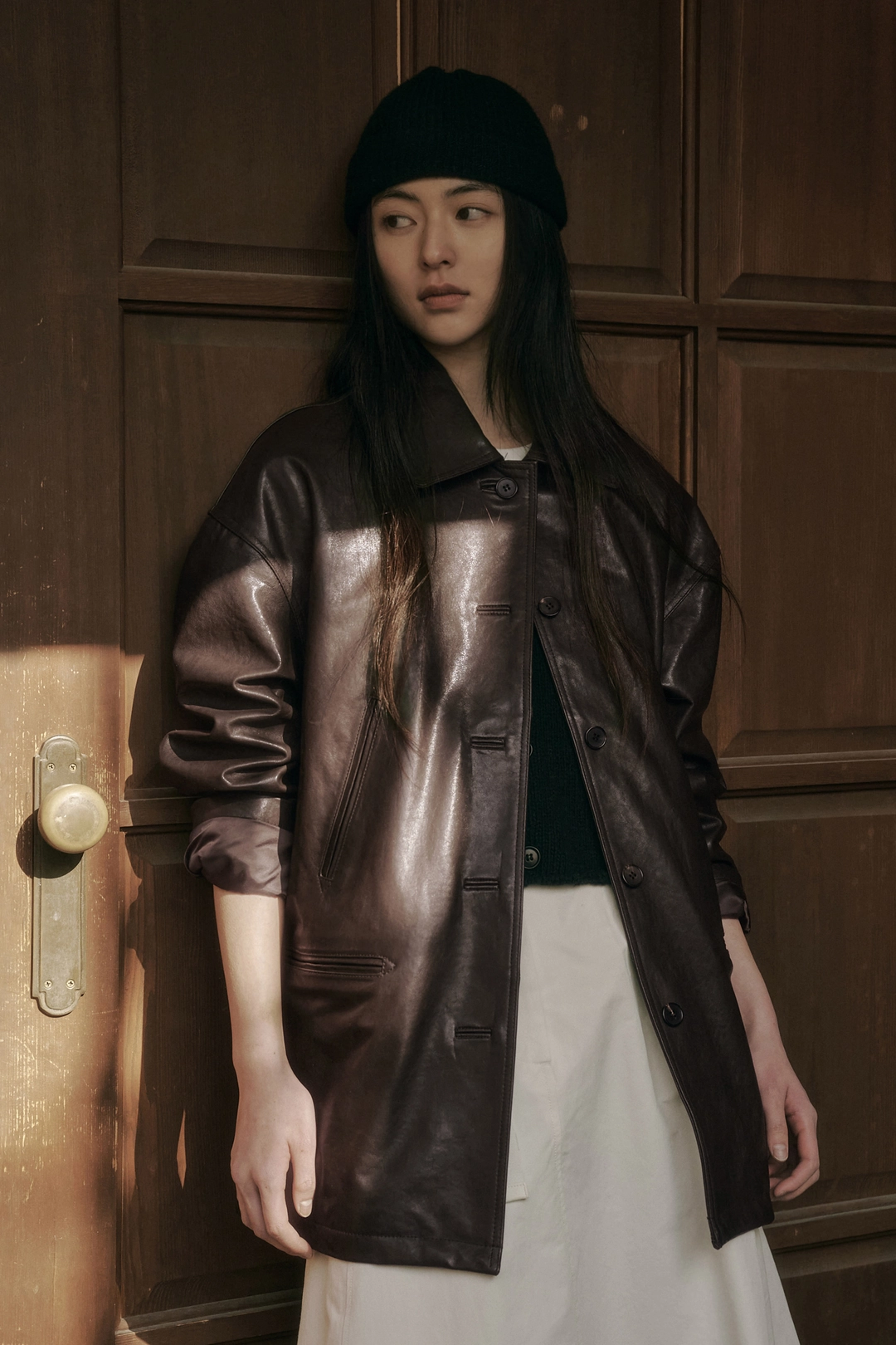 세이지먼트 HAMIL LAMSKIN LEATHER JACKET_BROWN 상품 이미지 2