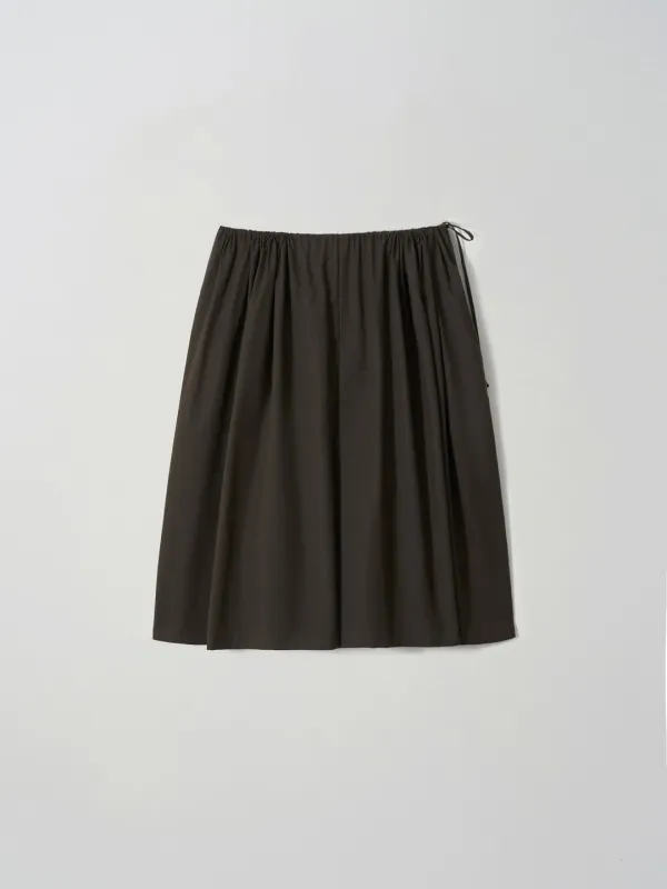 shirring skirt pants (brown)