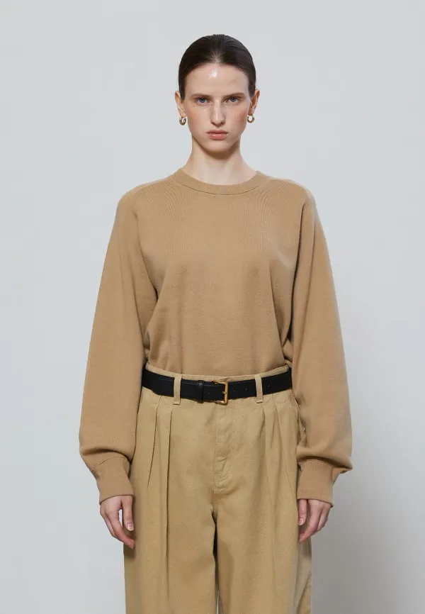 BASIC REGLAN KNIT SWEATER - BEIGE