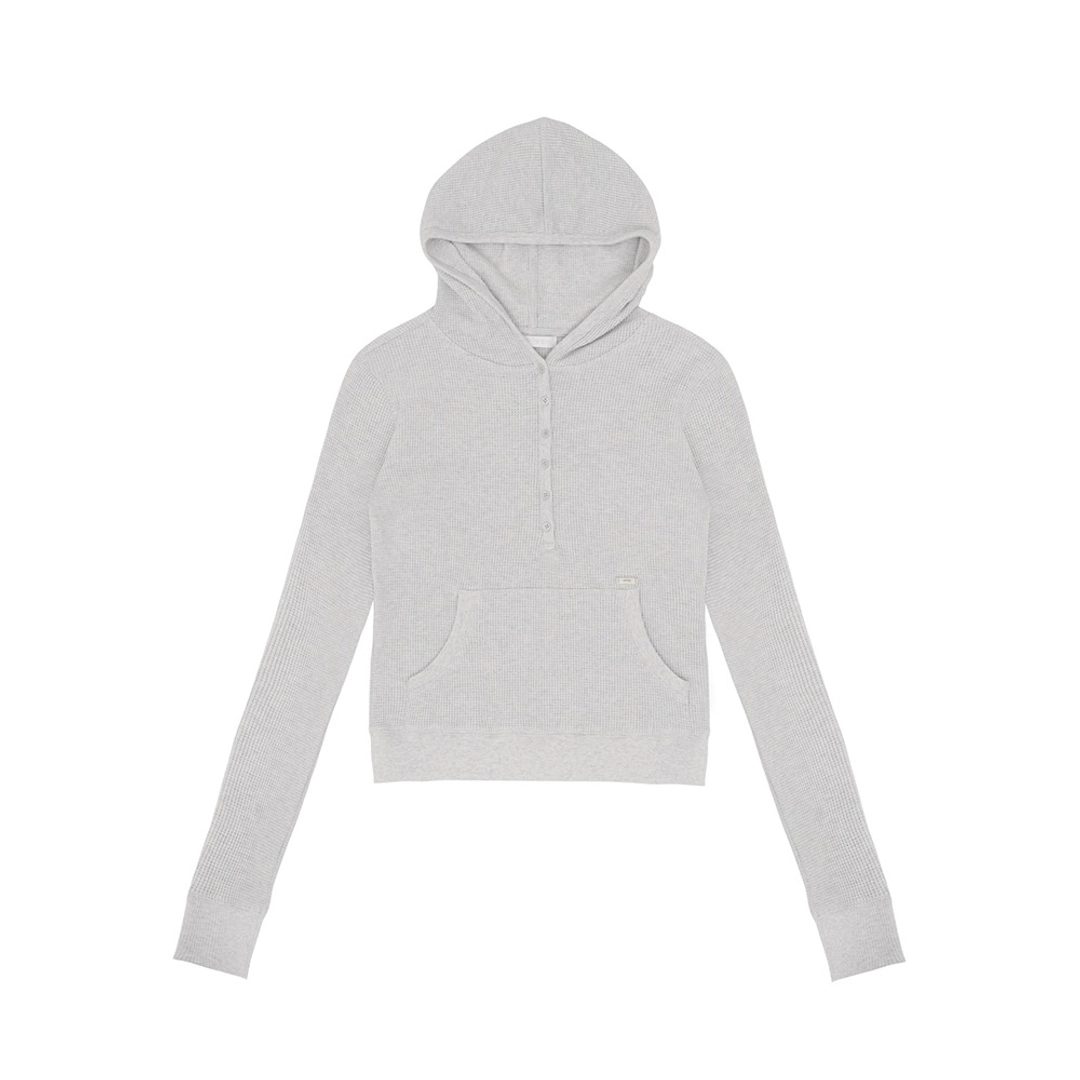 피브비 Hooded Long Sleeve Top (oatmeal grey) 상품 이미지 1