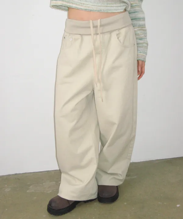 [10/2 순차배송] PIGMENT FOLDING PANTS BEIGE