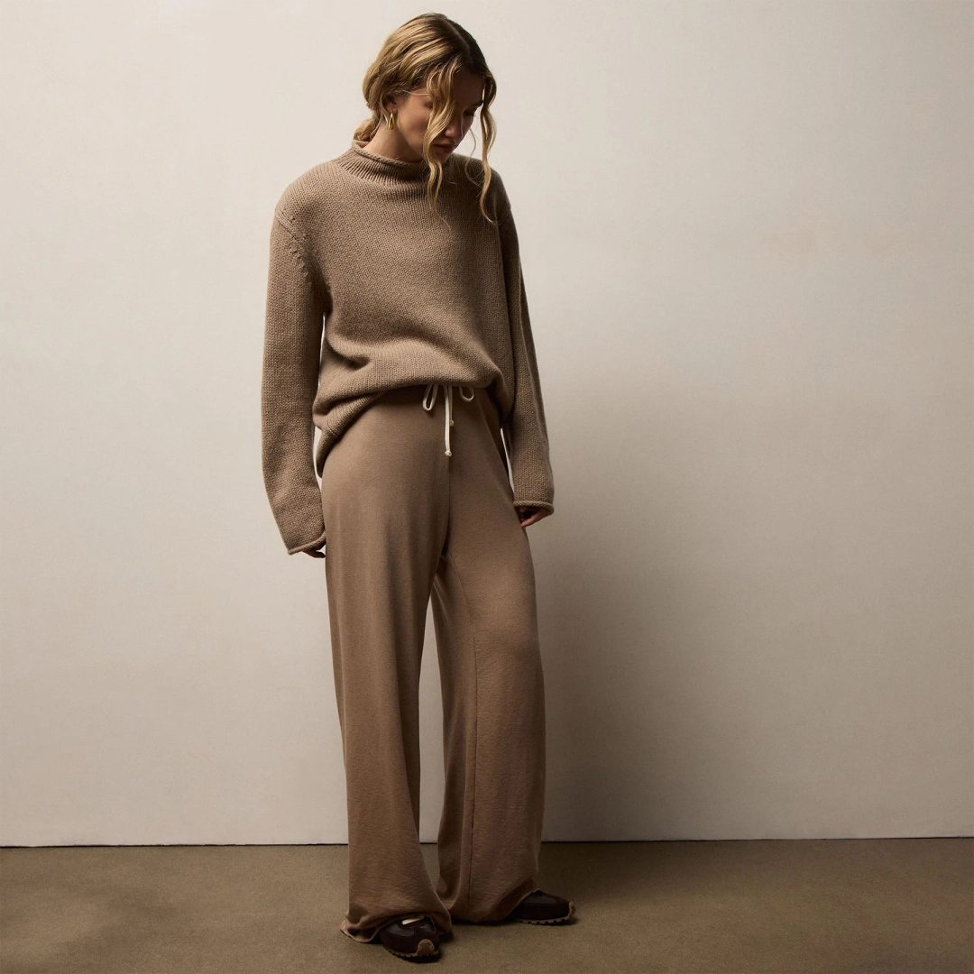 제임스펄스 Vintage French Terry Wide Leg Sweatpant - Coffee Pigment 상품 이미지 2