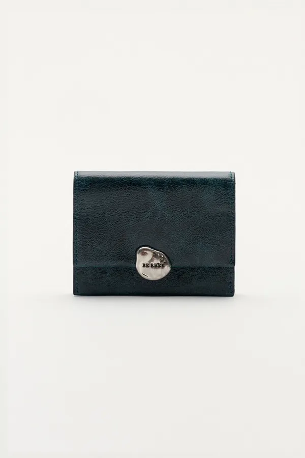 ACCORDION MICRO WALLET BAG TEAL GREEN