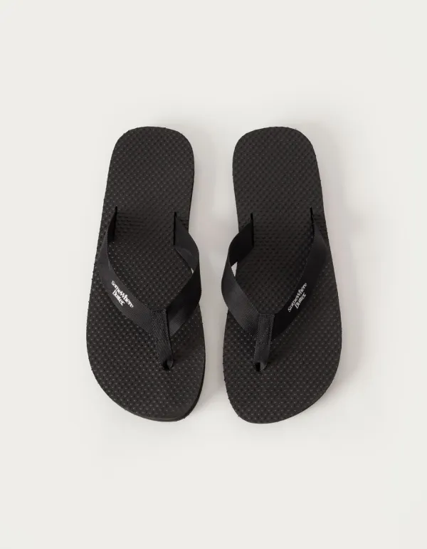 [김가을 PICK] Wave Logo Flip-Flops - Black
