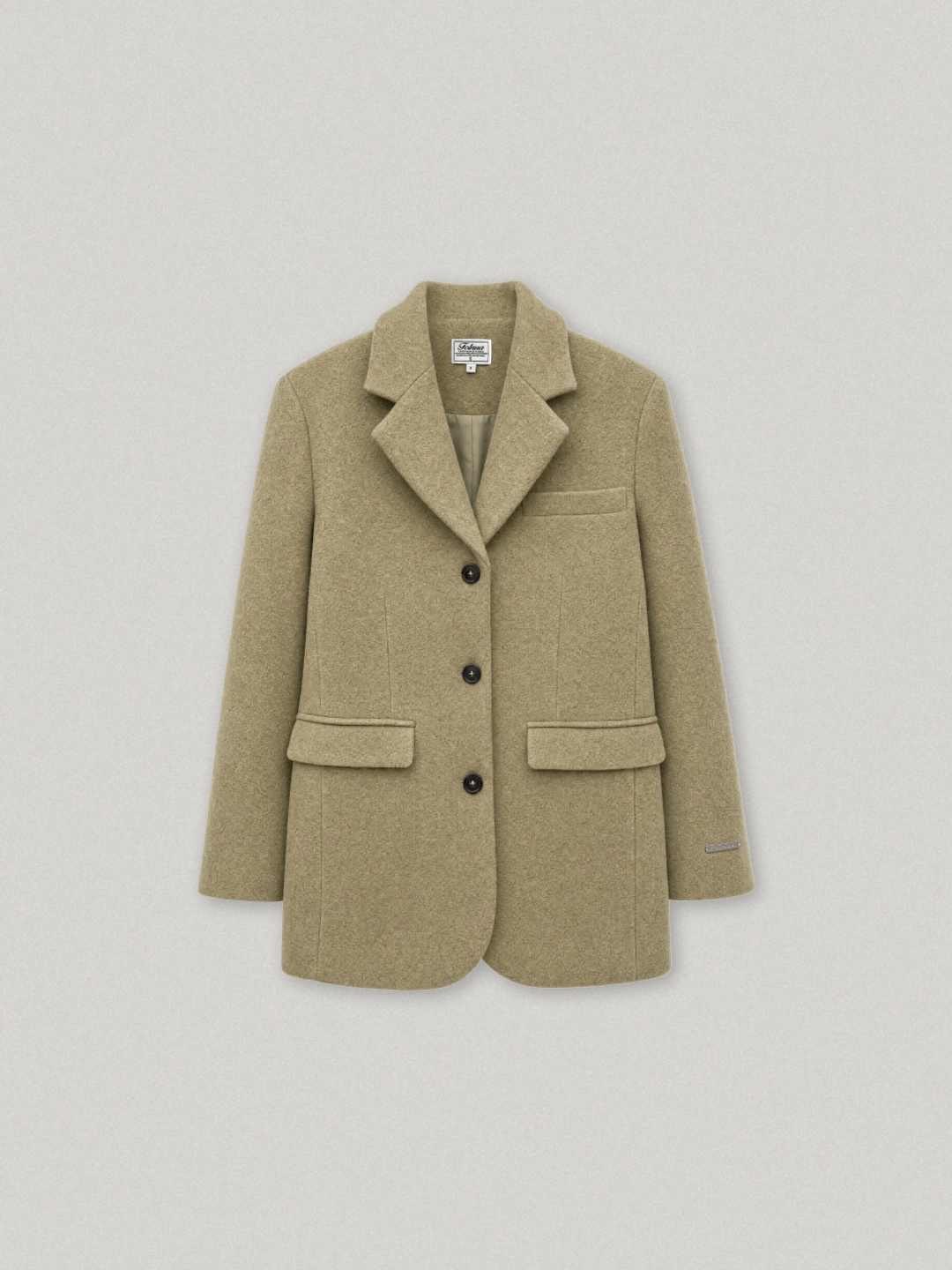 폴뉴아 LAINE WOOL SINGLE JACKET (OLIVE) 상품 이미지 1