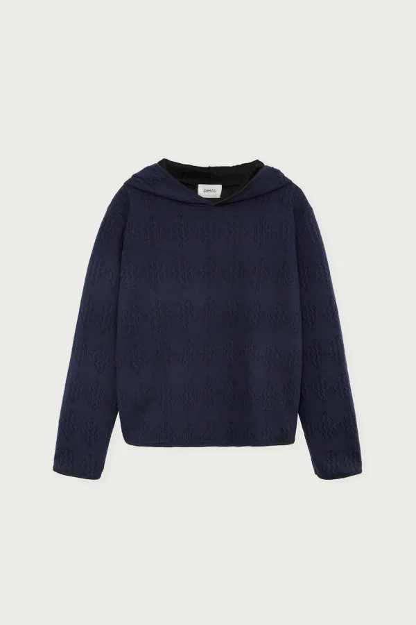 DIAMOND HOODED TOP DARK LAKE