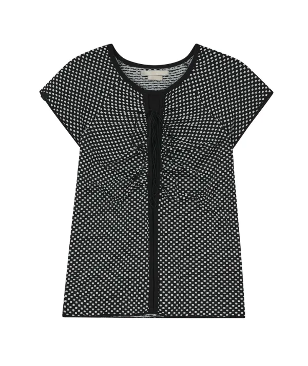 Lace Up Strap Top [Black]