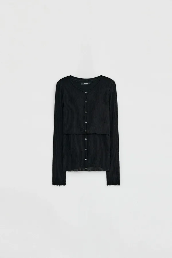 TWIN LAYER KNIT TOP