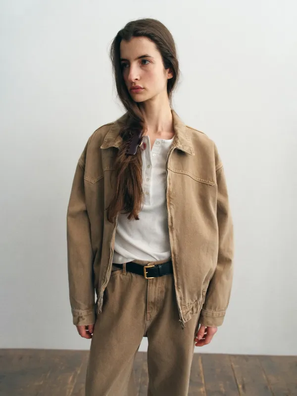 Fade Denim Jacket_Beige