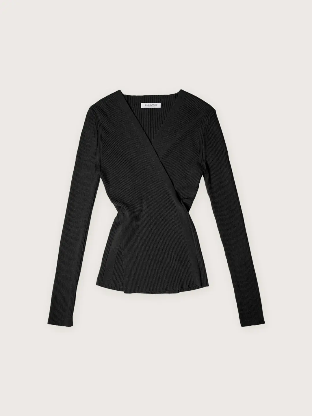 아워코모스 comos 1324 cross V-neck knit (black) 상품 이미지 2