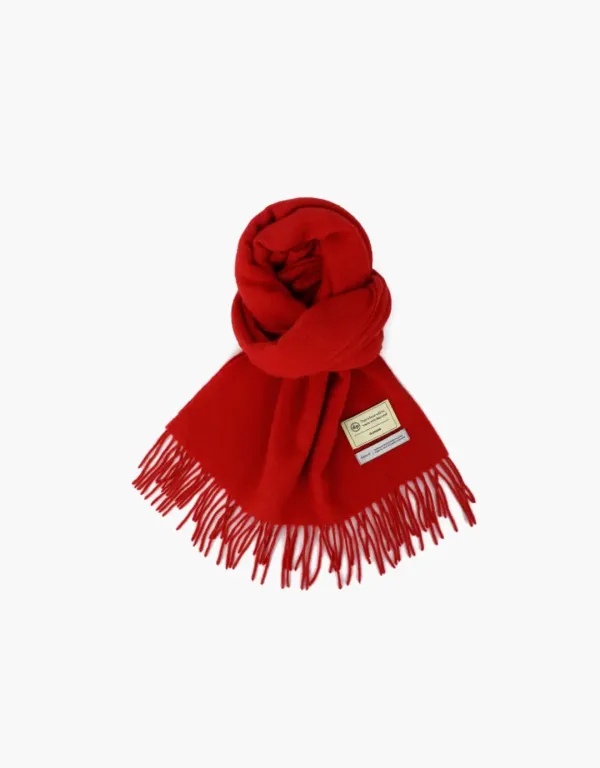 [선물포장]cashmere wool blended muffler - red