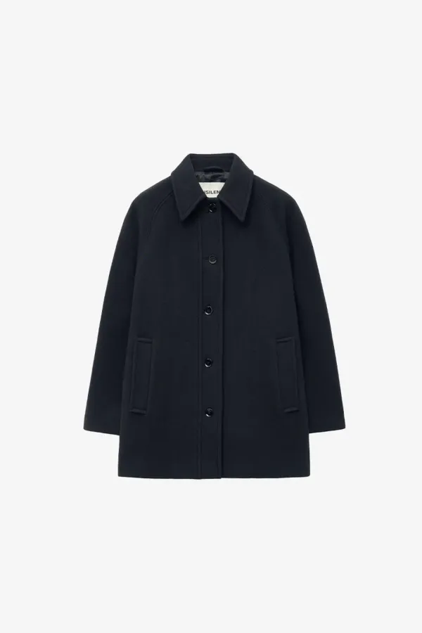 소프트 하프 발마칸 코트 DARK NAVY