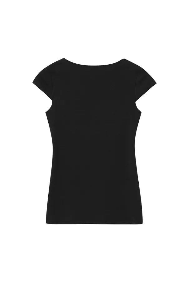 ANNE JERSEY TOP by JAPANESE FABRIC [BLACK]