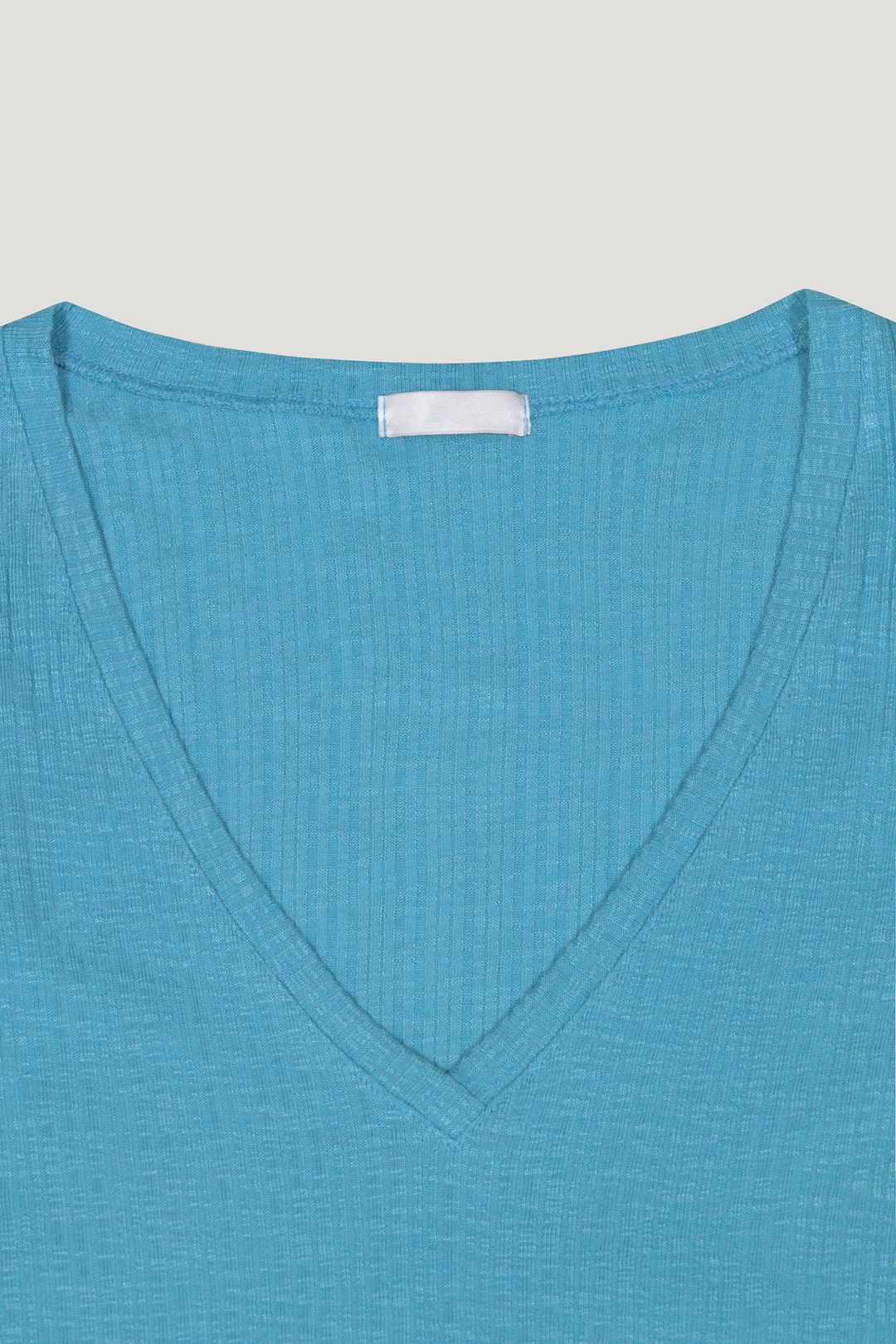 리브어리 Ribbed V-Neck Top (blue) 상품 이미지 2