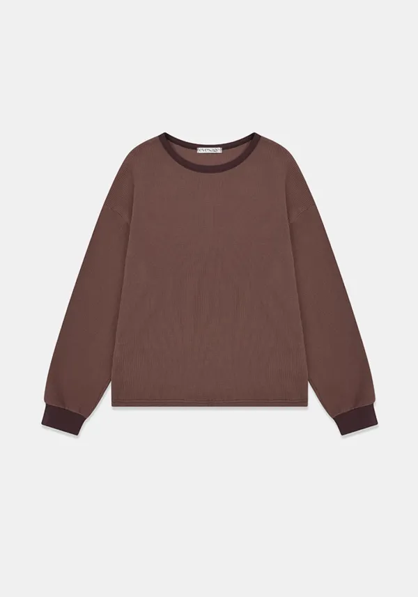 Waffle long sleeve (Wine)