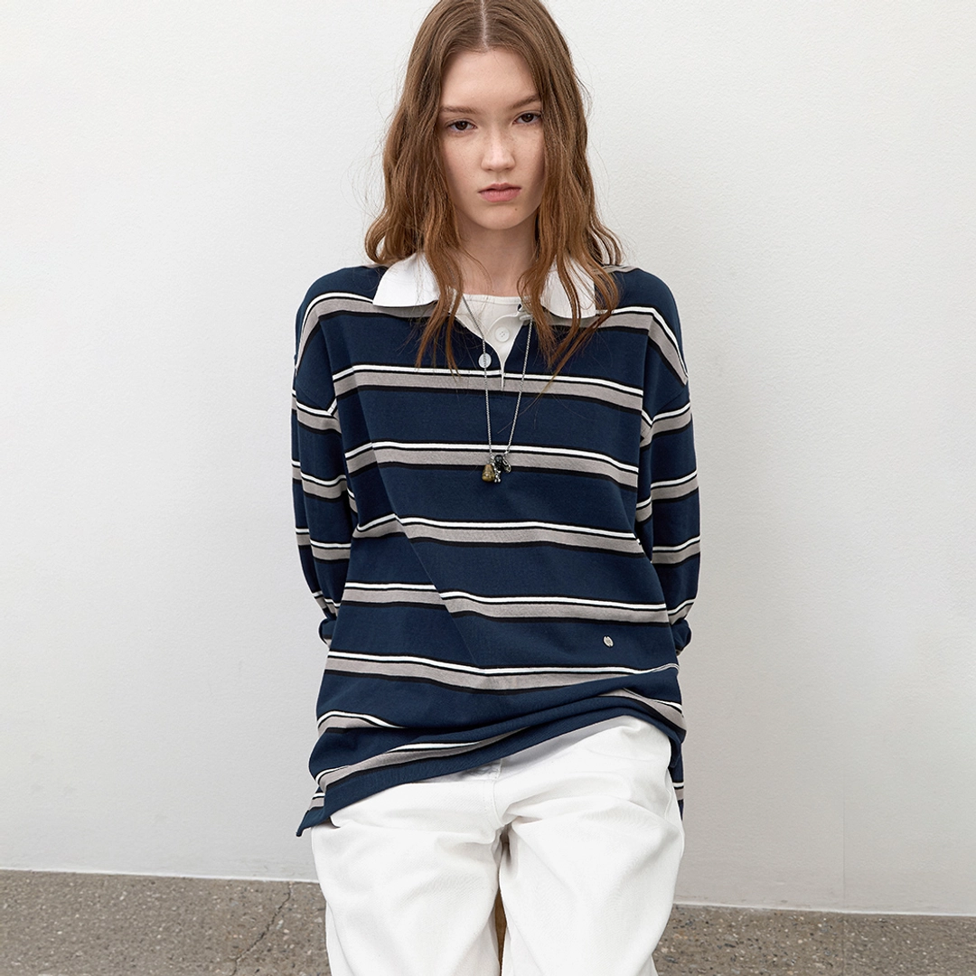 아뜰리에 나인 (T-7164)STRIPE CALLA SPRING TEE 상품 이미지 1