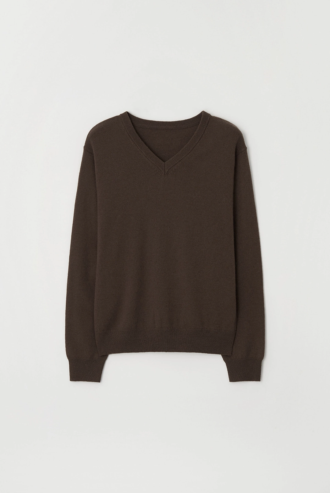 브렌다 브렌든 layered v neck knit - brown 상품 이미지 2