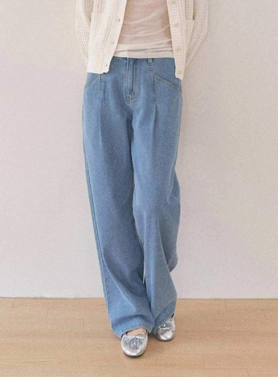 망고매니플리즈 JETA PINTUCK JEANS_BLUE 상품 이미지 2