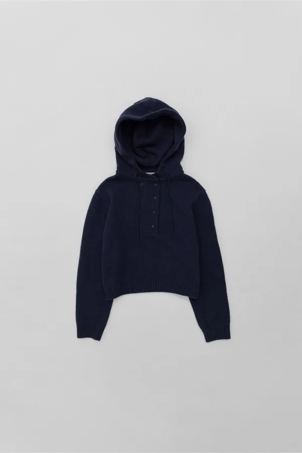 a double knit hoodie (navy)