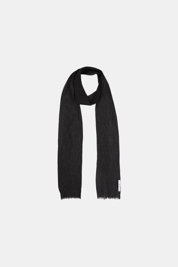 [Exclusive] 2nd/ Crinkle Fringe Scarf in Black