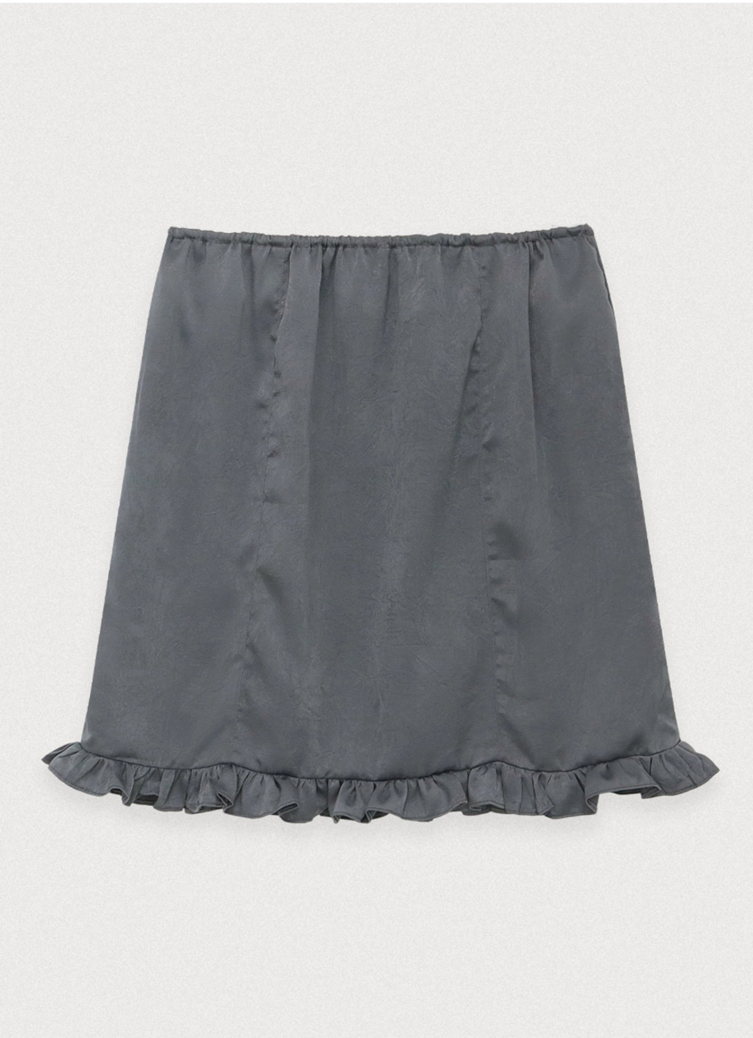 포에토 Glossip satin skirt - blue grey 상품 이미지 1