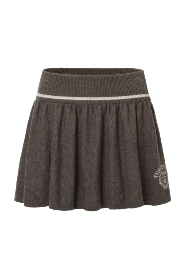 Isabel emblem knit skirt