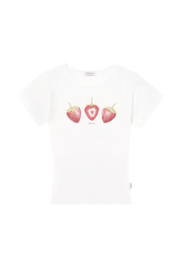 Red strawberry pastel top