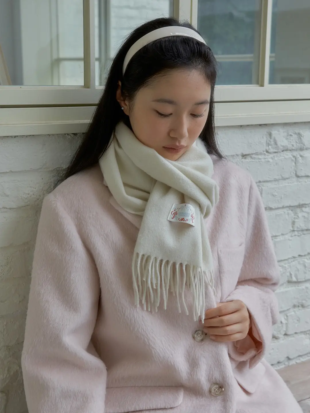 마가린핑거스 WOOL FRINGE MUFFLER (IVORY) 상품 이미지 2