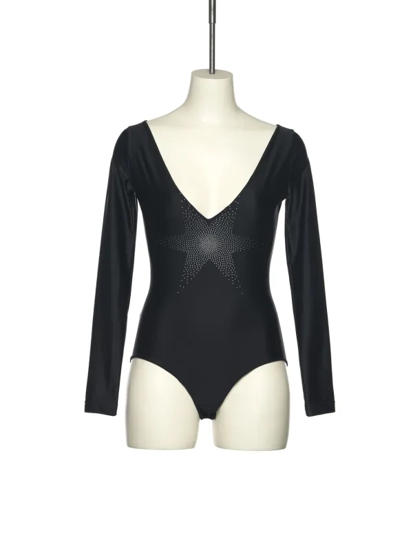 SS25 BLACK STAR POINT BODY SUIT