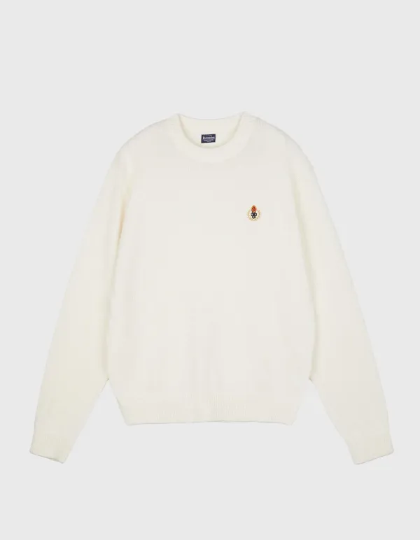 CREST PAPER CREWNECK / Ivory