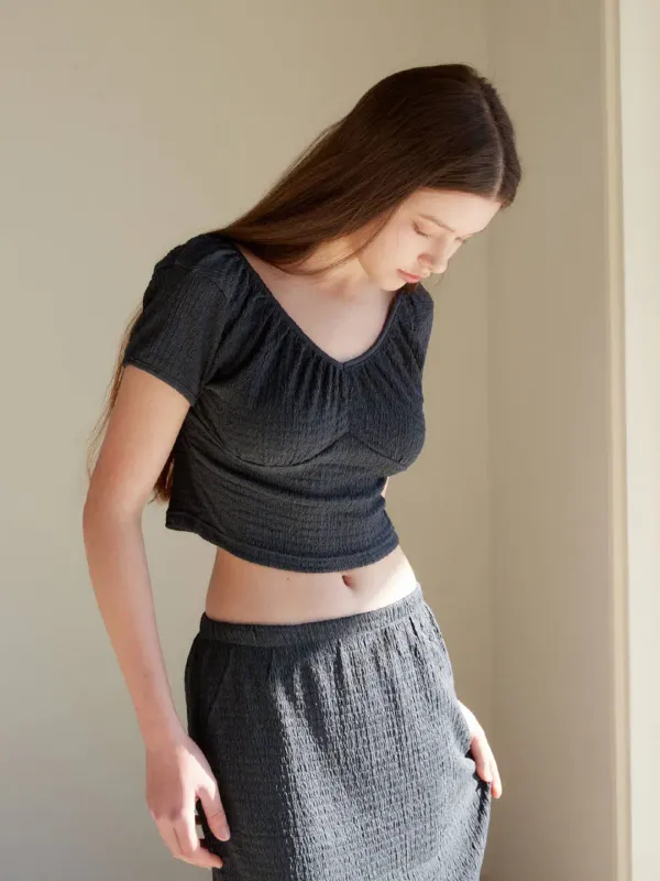 LINDA ROSE T-SHIRT / CHARCOAL