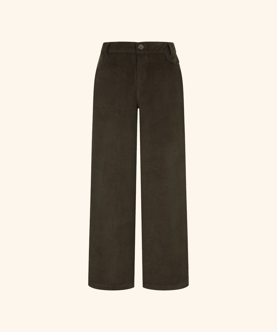 레터프롬문 Offset Button Corduroy Pants (Brown) 상품 이미지 1