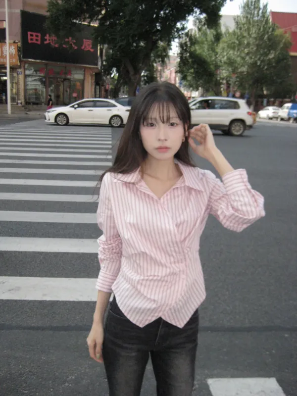 리센트 랩 블라우스[PINK]*오늘 출발