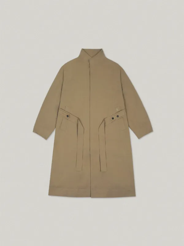 High Neck Trench Coat - Beige하이넥 트렌치 코트