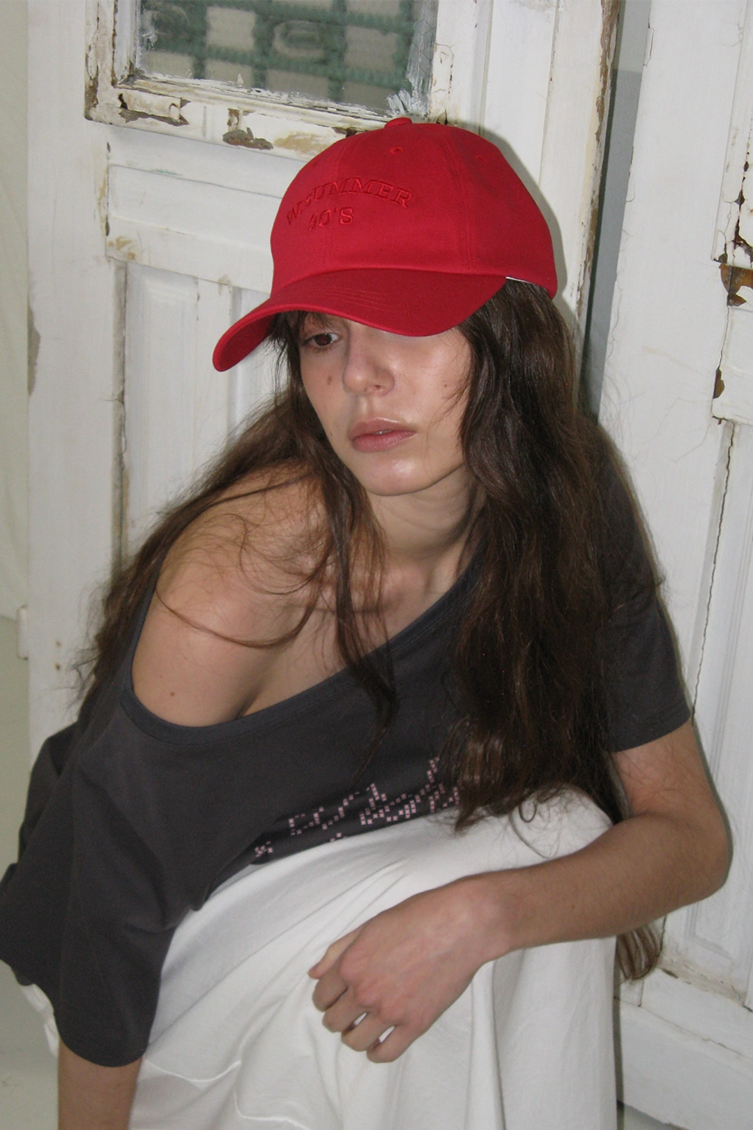 위드아웃썸머 Summer logo cap_red 상품 이미지 2