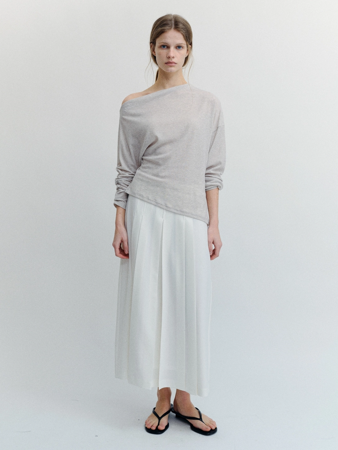 톨로 Asymmetric Tee(Melange Gray) 상품 이미지 2