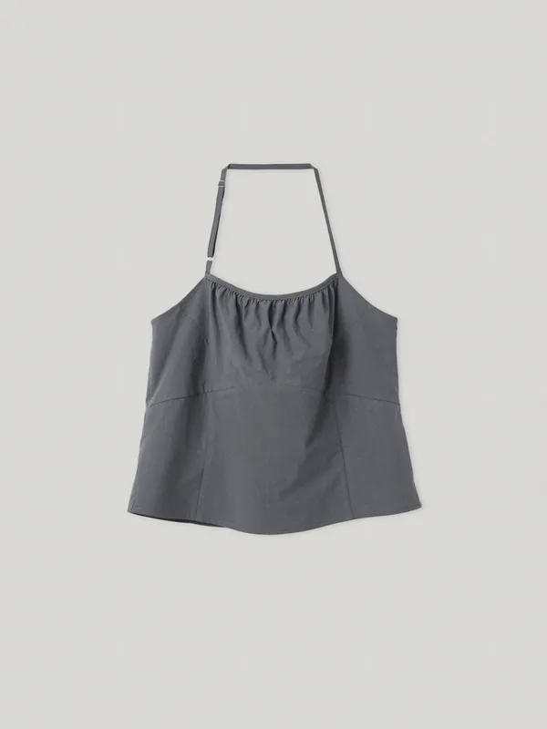Teacup Halter Neck Top Gray