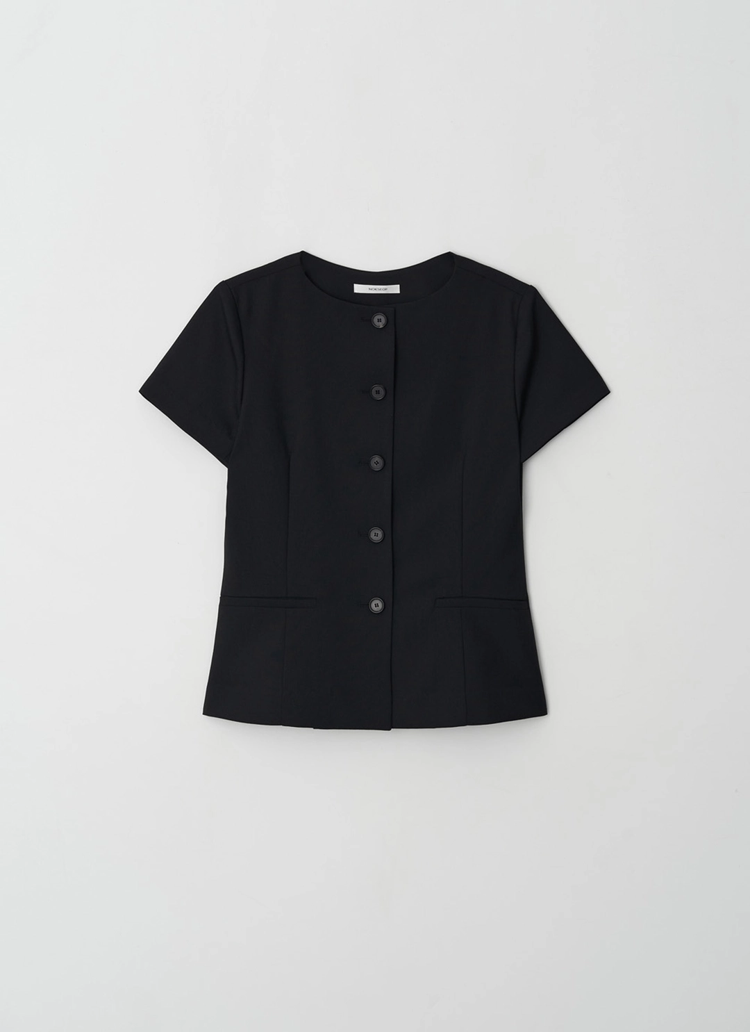 녹섭 [2차 리오더] summer wool boat-neck jacket_black (S / L size 6/5 이내 출고 / M size 6/12 이내 출고) 상품 이미지 1