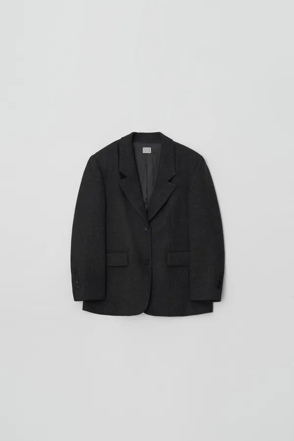 Wool Oversized Jacket (charcoal)