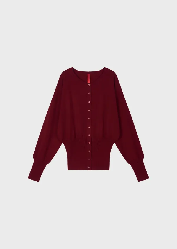 Soft Form Cardigan Burgundy