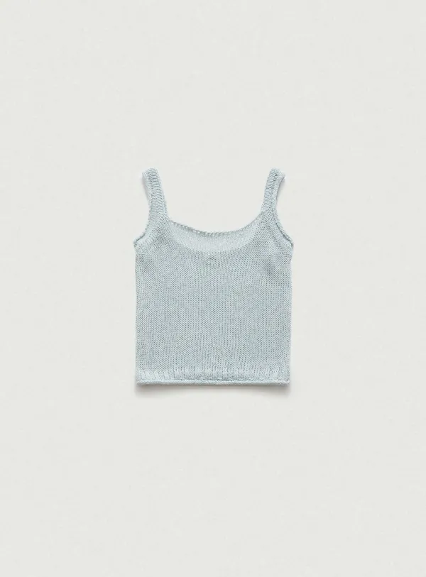 [Last Offer] Howell Loose Knit Sleeveless Top_Light Blue