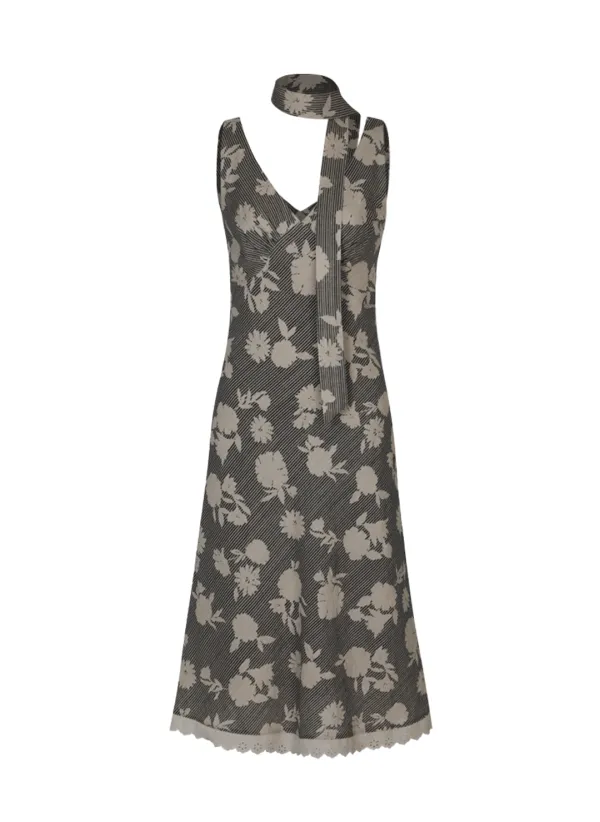 Eternal Eve Midi Dress (Scarf Set / Ivory)