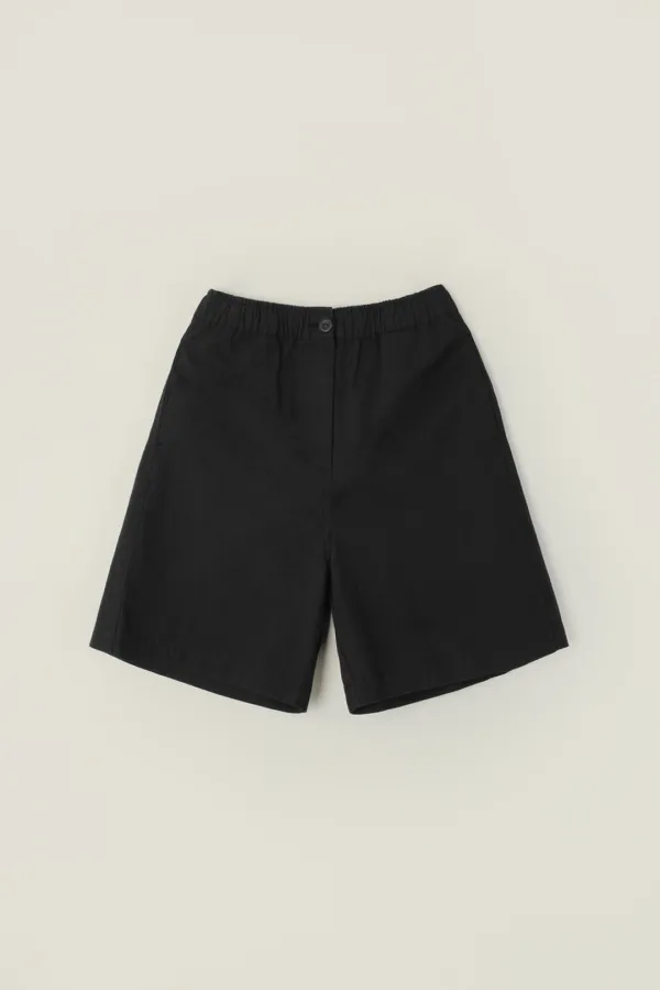TOBY COTTON HALF PANTS_BLACK