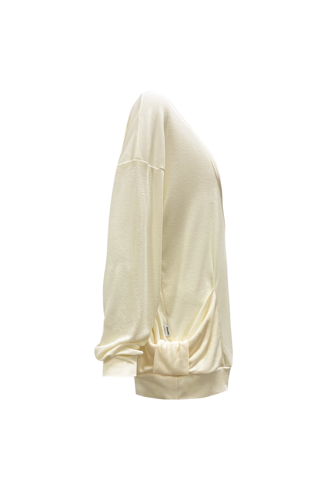 체메씨 LOOSE DEEP-NECK LONG SLEEVE (CREAM) 상품 이미지 2
