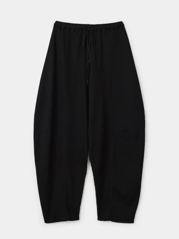 4th /Waffle Round Shape Jogger Pants (black)