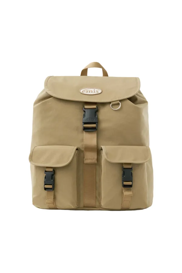 DOUBLE POCKET BACKPACK-BEIGE