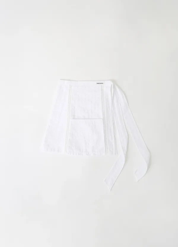 Layered Apron Skirt - Off White
