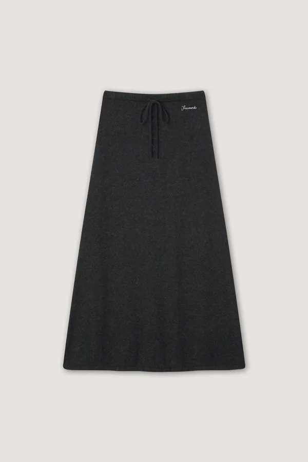 [3rd] Tob Maxi Knit Skirt - Charcoal