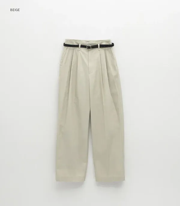 (Z-PT-5551)ESSENTIAL DOUBLE TUCK PANTS S