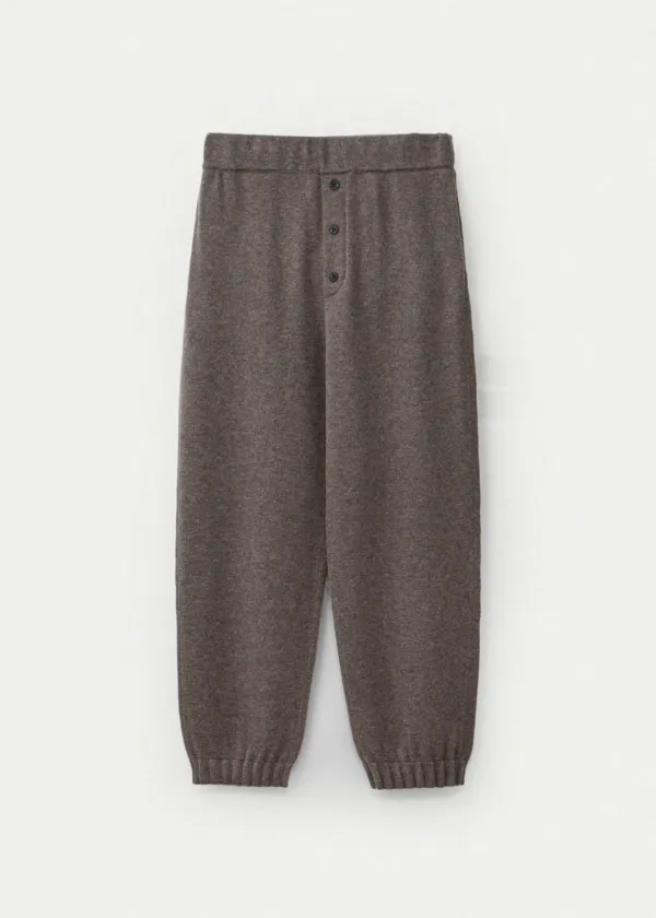 Wool cashmere jogger pant_Taupe